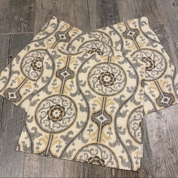 Delhi Fossil Ikat Cotton Pillow Cover Neutral New - Picture 6 of 6